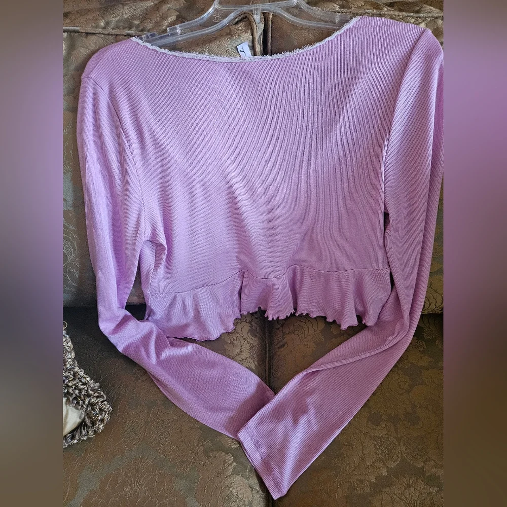 Down From Under Sweet Dreams Flyaway Top Purple/Pink - Picture 4 of 16